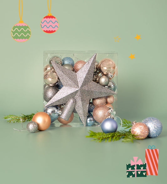 Ice, Ice Baubles & Star Pack of 30